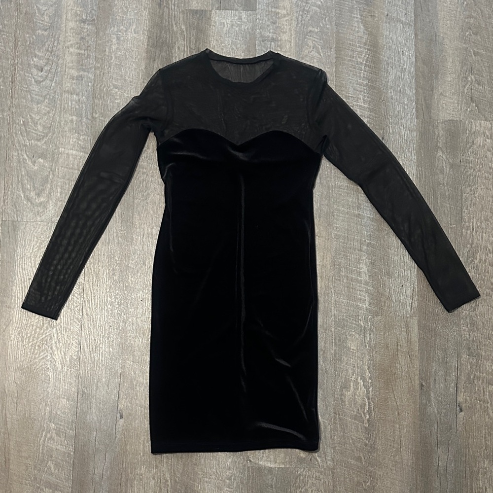 love...ady Black Long Sleeve Dress
